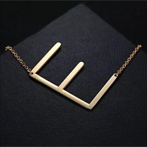 Initial “E” Gold Plated Necklace